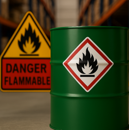 flamable sign icon